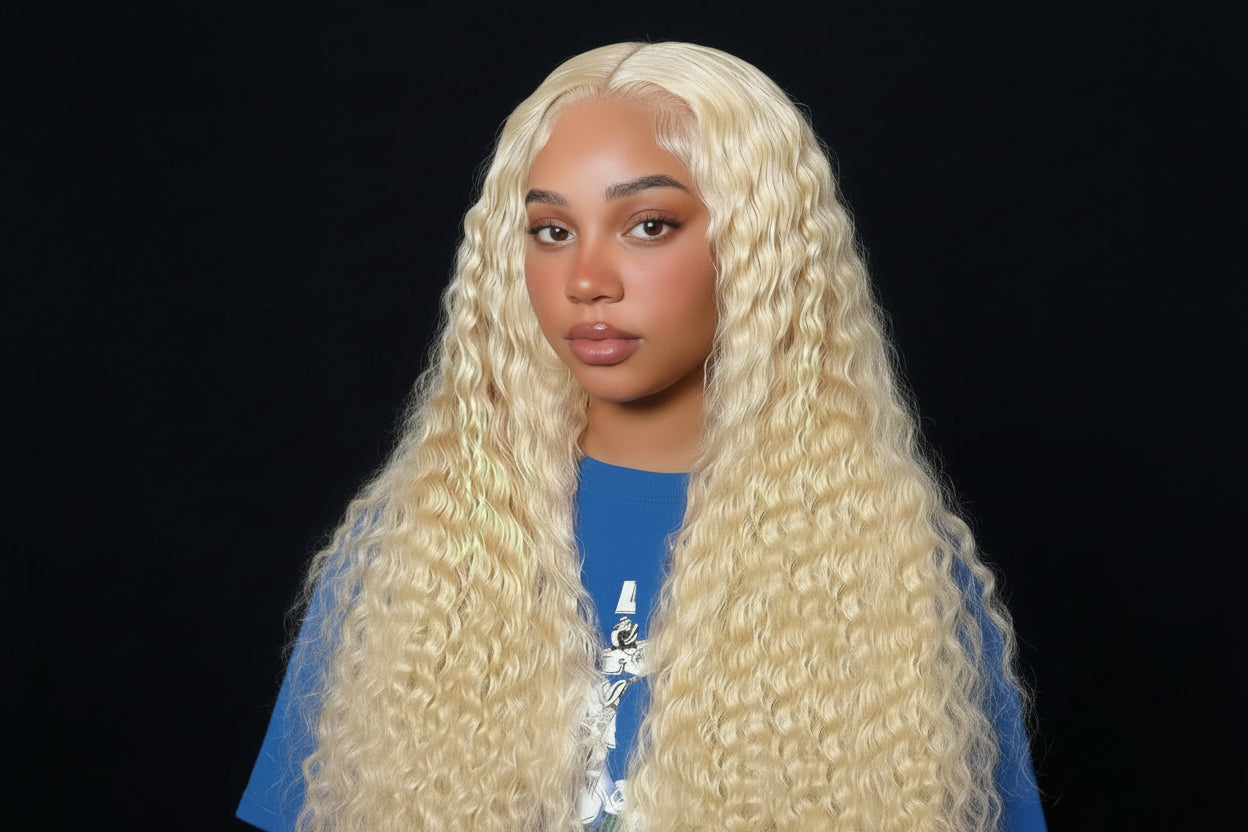 #613/Blonde 13*6 Full Frontal Wigs (HD Lace/210% density)
