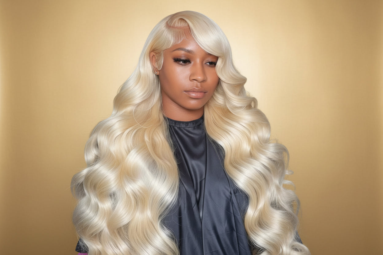 #613/Blonde 13*6 Full Frontal Wigs (HD Lace/210% density)
