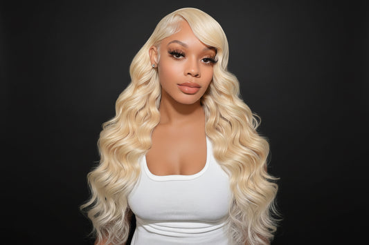 #613/Blonde 4*4 Closure Wigs (HD Lace/210% density)