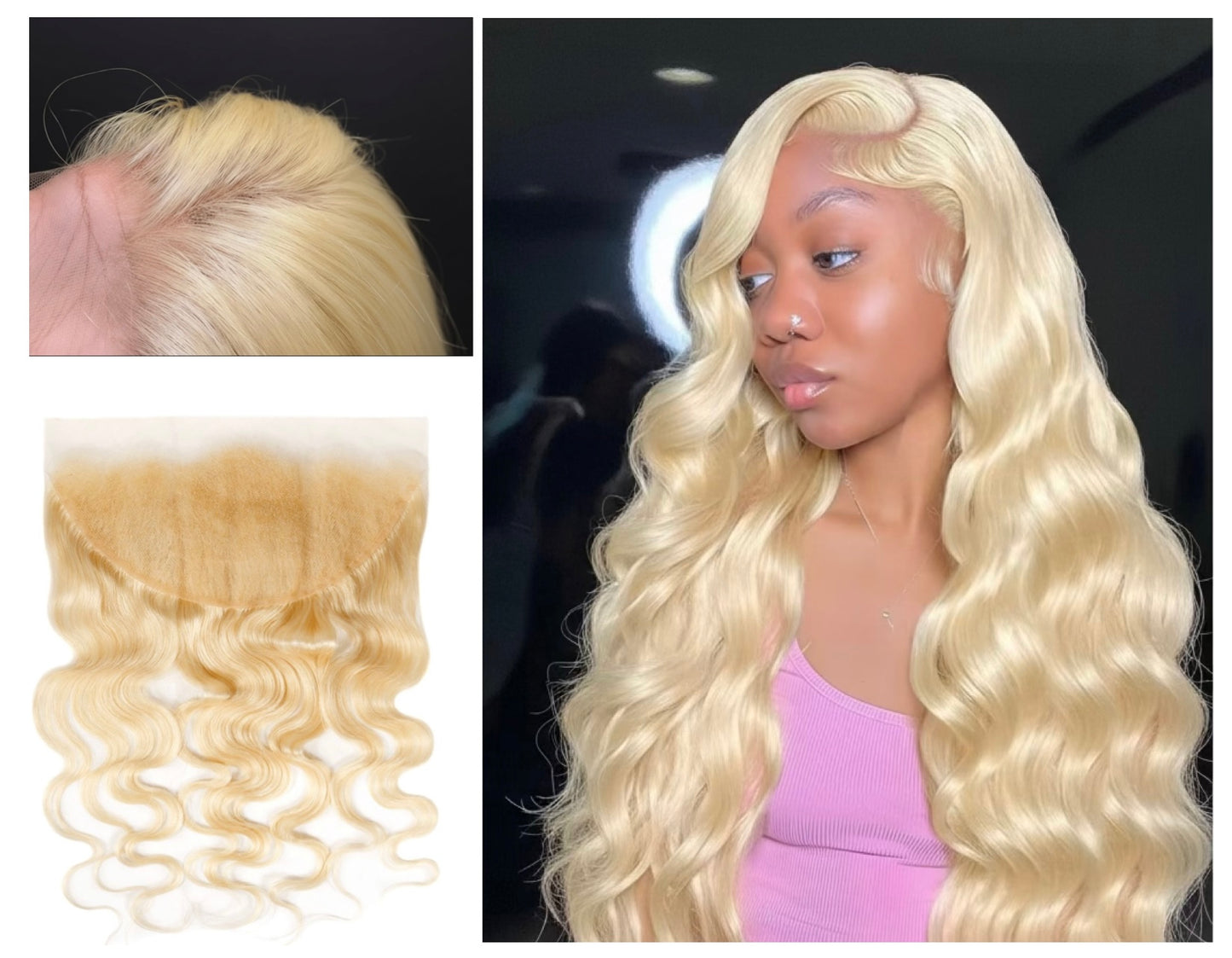 13*6 #613/Blonde Frontals (HD Lace/210% density)
