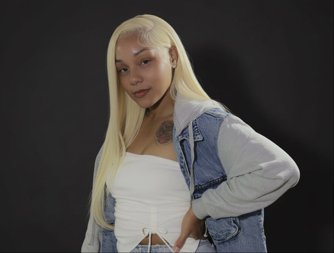 #613/Blonde 4*4 Closure Wigs (HD Lace/210% density)